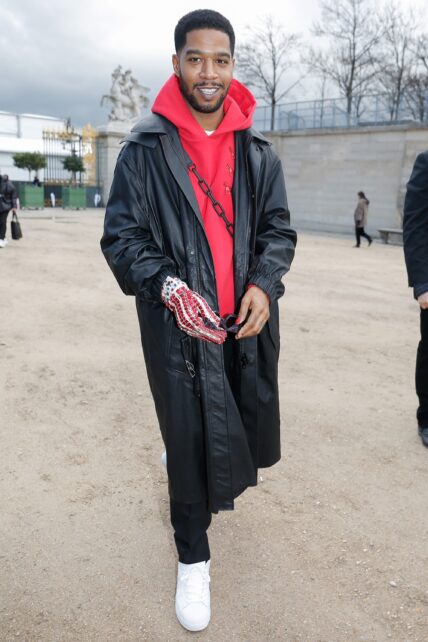Kid Cudi arriving at Louis Vuitton show during Paris Fashion week 2019