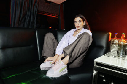 Dua Lipa puts her feet up in PUMA s Mayze Lth Pop campaign