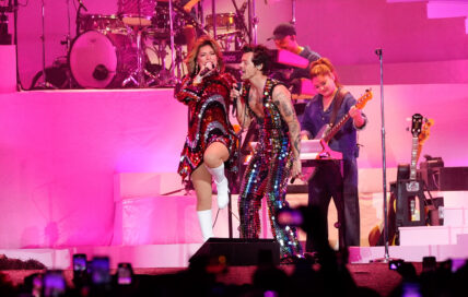 Harry Styles and Shania Twain performs together at Coachella Music Festival in Indio CA