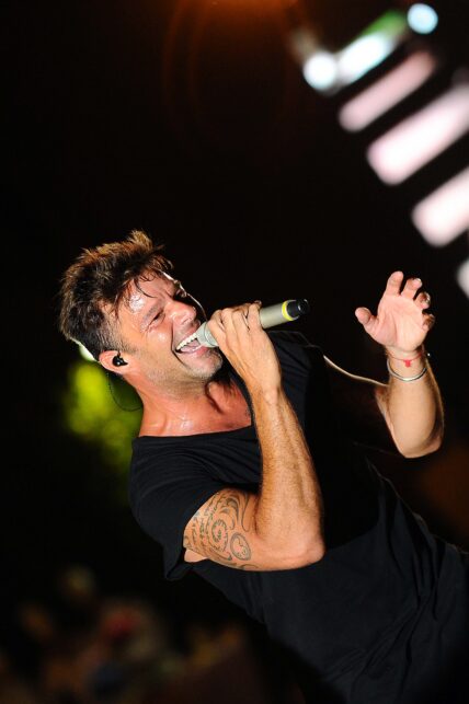 Ricky Martin performing at the Hotel Cala di Volpe Sardinia