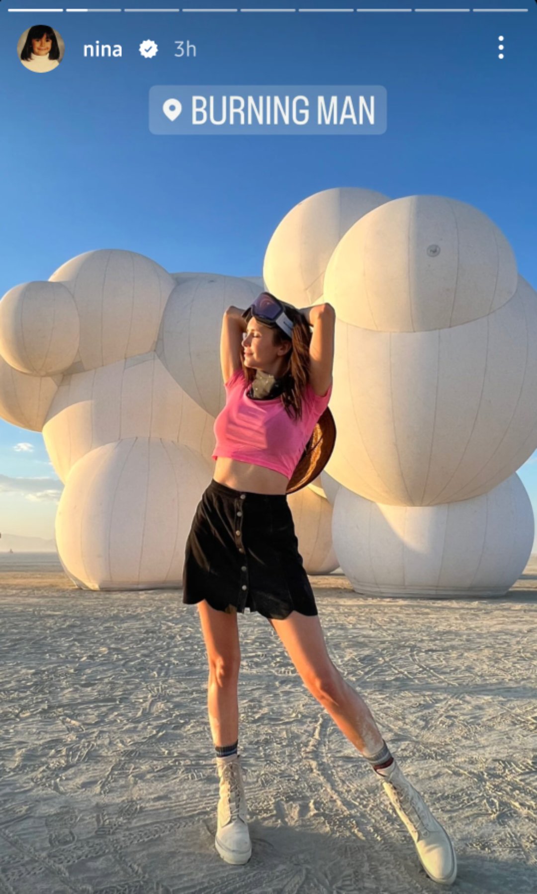 Nina Dobrev at Burning Man 2022