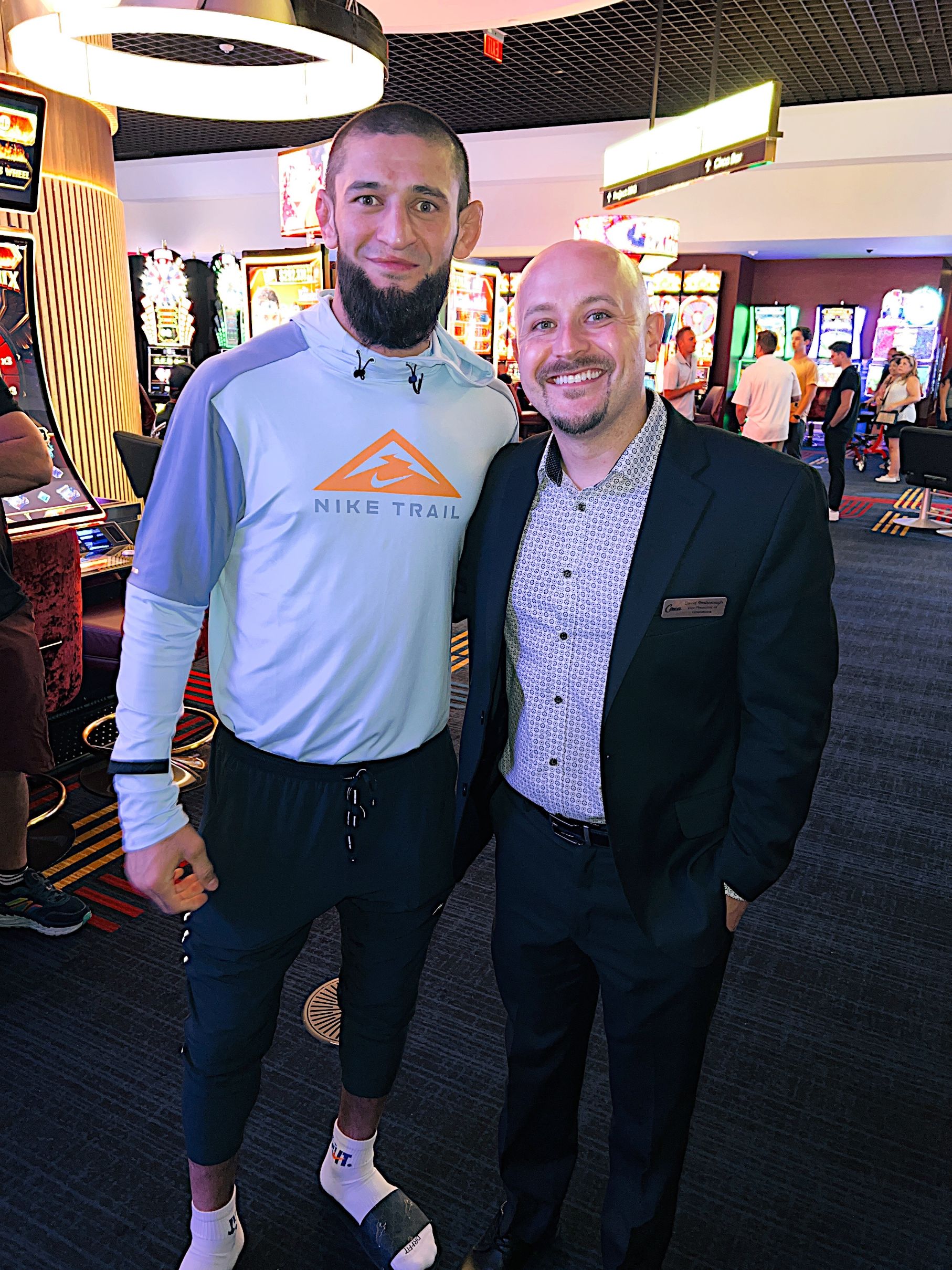 'UFC' Star Khamzat Chimaev Spotted Having 'Salad' At Circa In Las Vegas Before Win