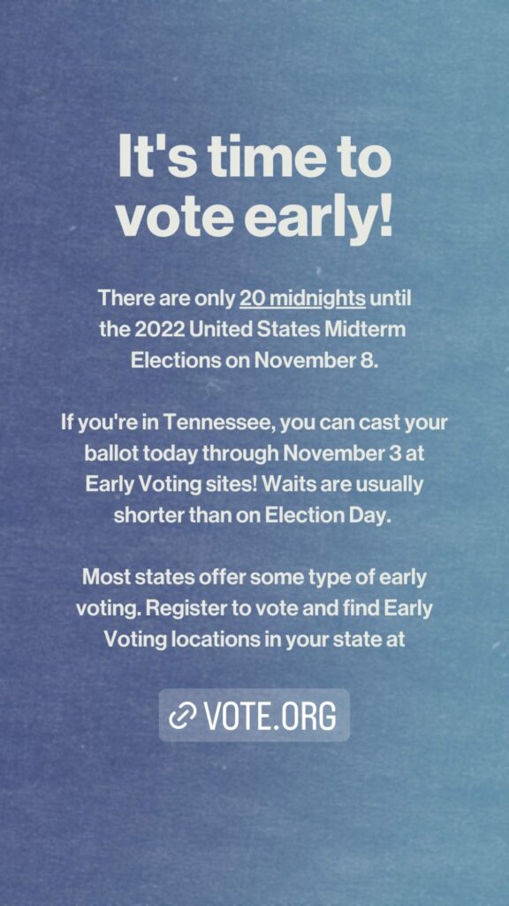 taylor swift's voting IG story