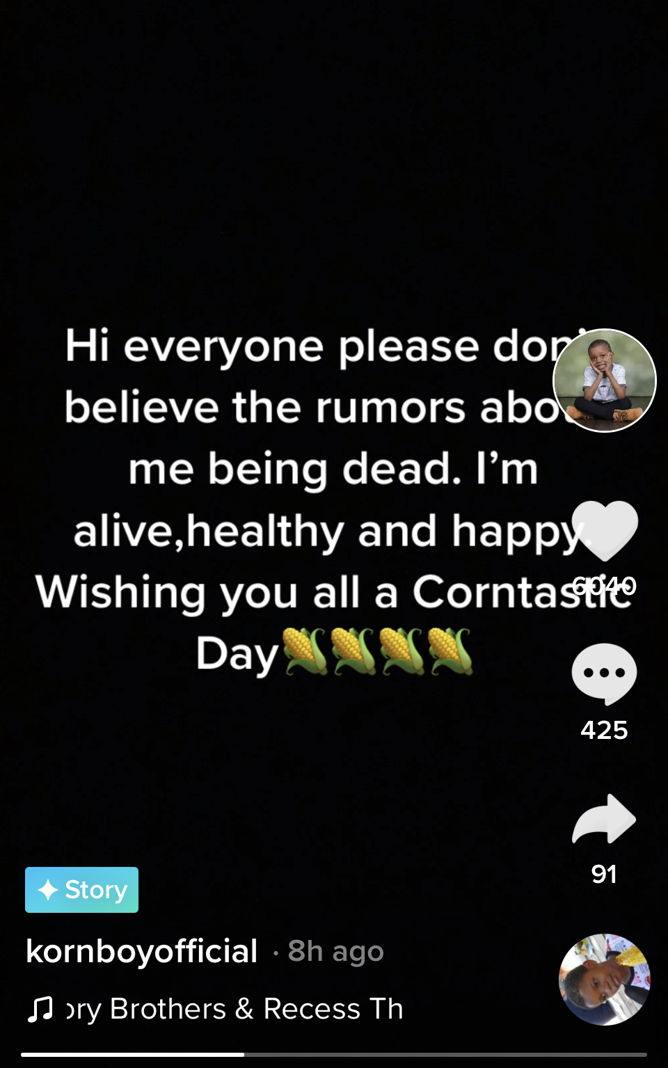 Corn Kid TikTok Story