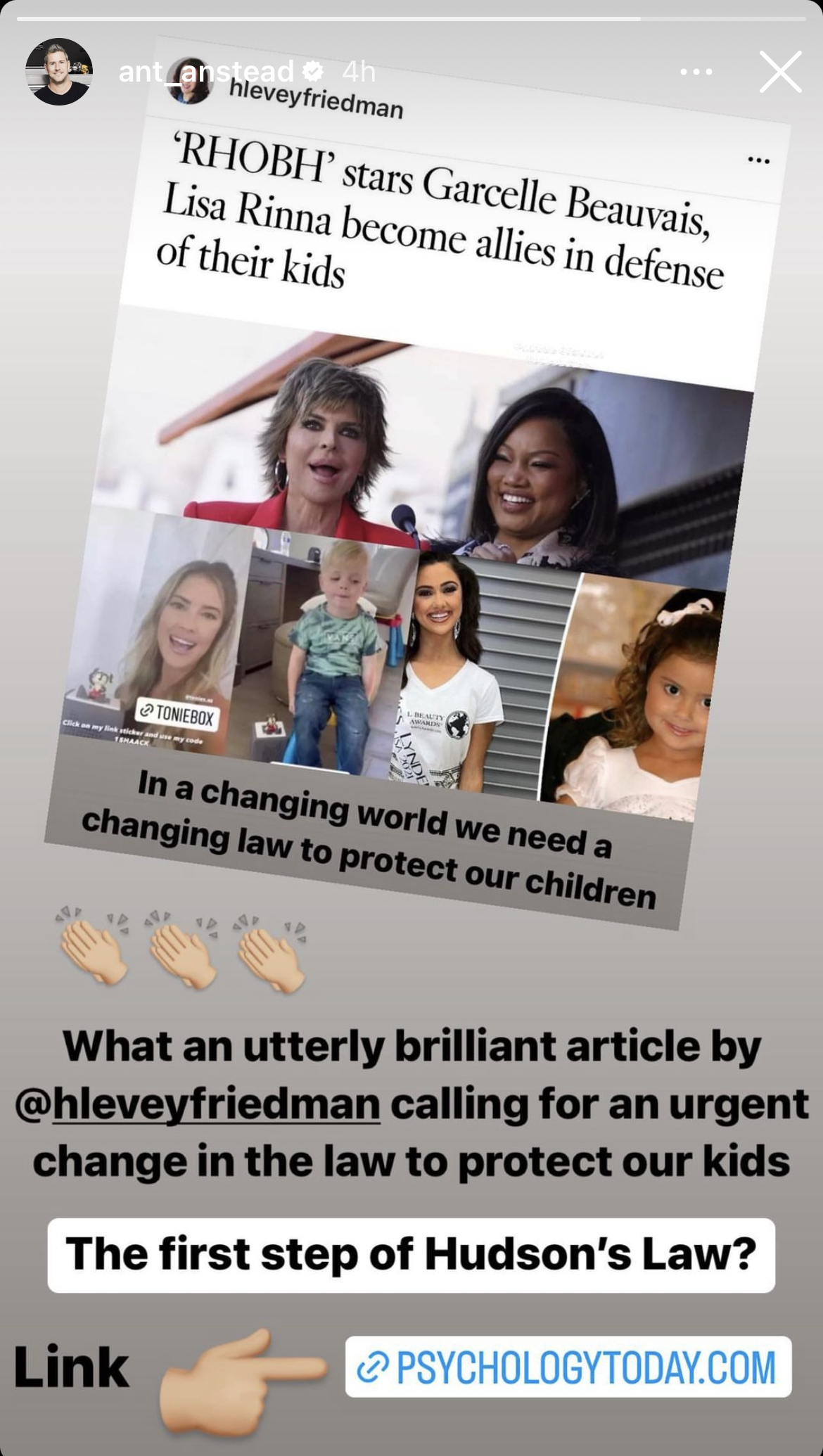 Ant Anstead's post on his Instagram story