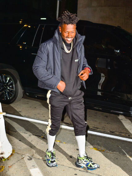 Antonio Brown outside Craig's Restaurant in West Hollywood