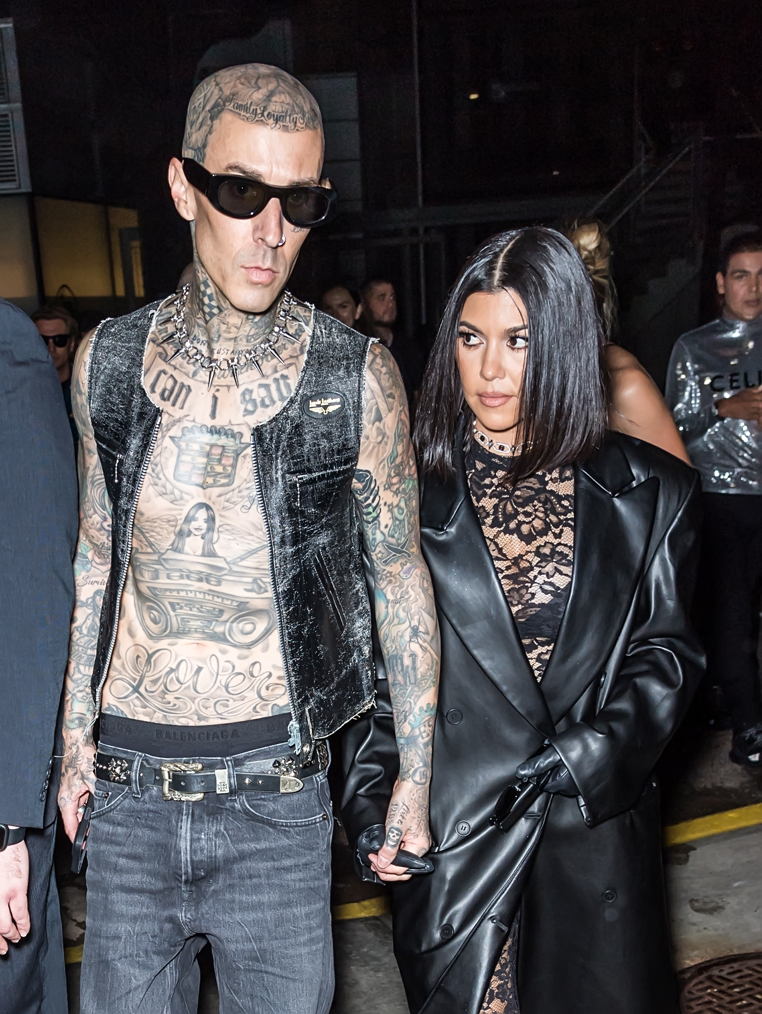 Kourtney Kardashian & Travis Barker at Boohoo X Kourtney Kardashian Barker Fashion Show