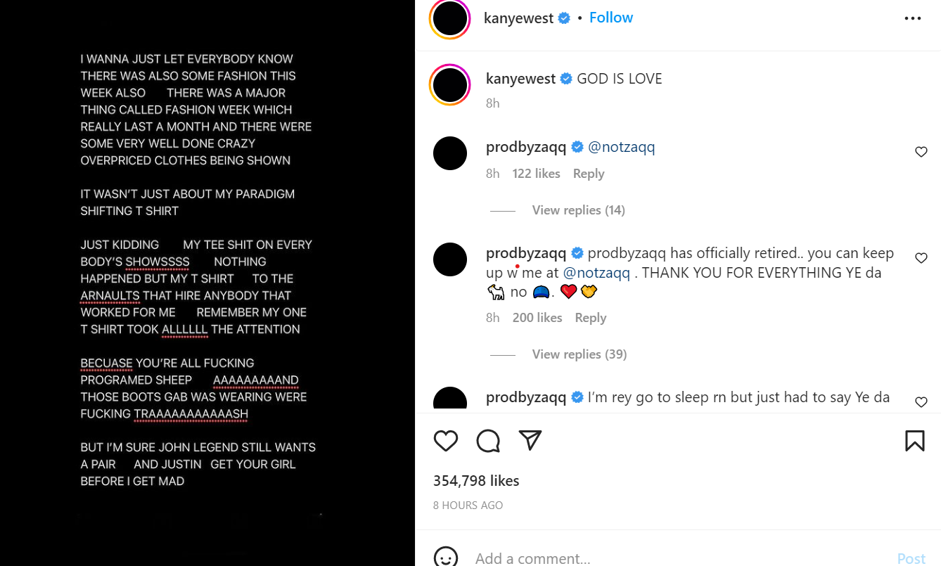 Kanye West rant