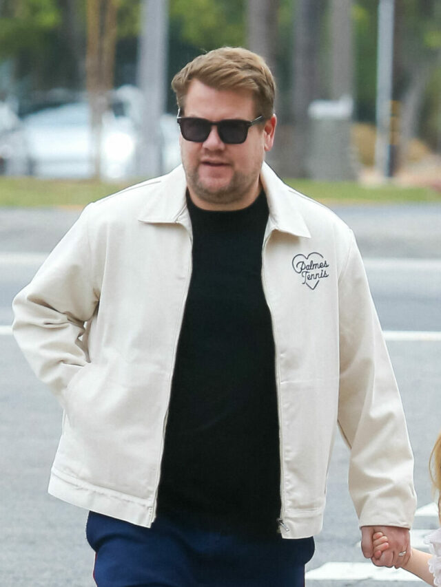James Corden daughter Charlotte Corden and spouse Julia Carey runs errands in West Hollywood