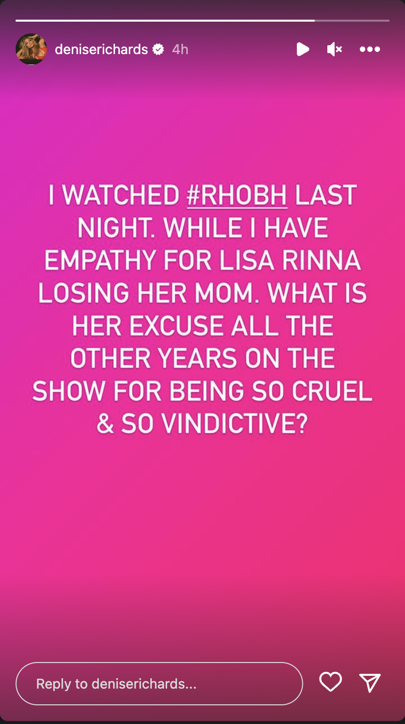 Denise Richards Wants To Know The Real Reason Lisa Rinna Is So Damn Mean
