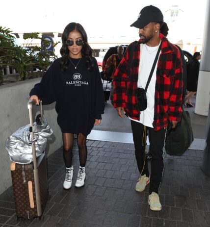 Big Sean departs LAX with Girlfriend Jhene Aiko