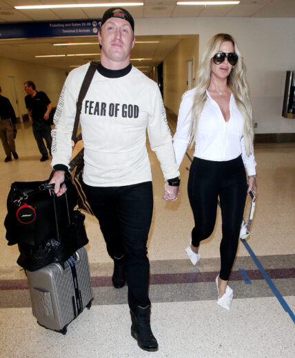 Kim Zolciak and Kroy Biermann arrive at LAX
