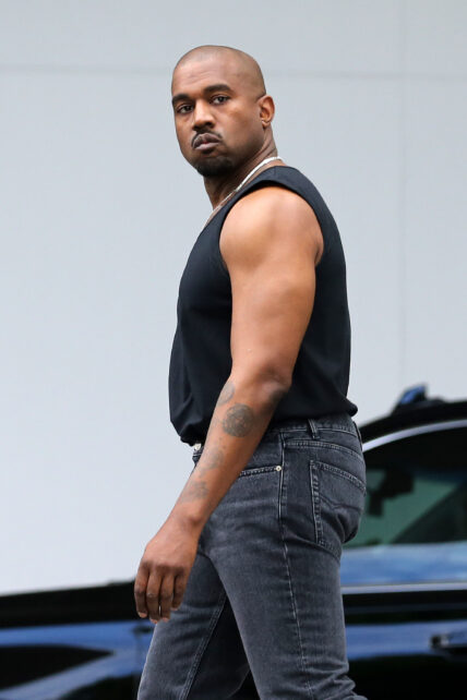 Newly single Kanye West and girlfriend Chaney Jones leave their hotel in Miami and are followed by a pretty blonde who also traveled with them in Miami