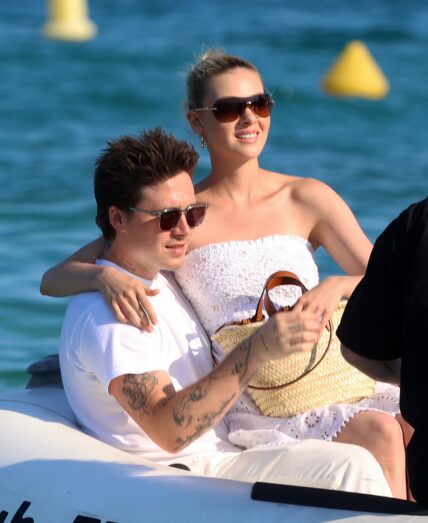 Brooklyn Beckham and t Nicola Peltz at the club 55 in St tropez France St tropez on july 13 2022