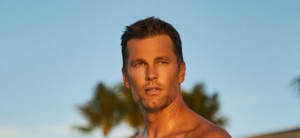 Tom Brady shows off his abs as he poses in new swimwear line