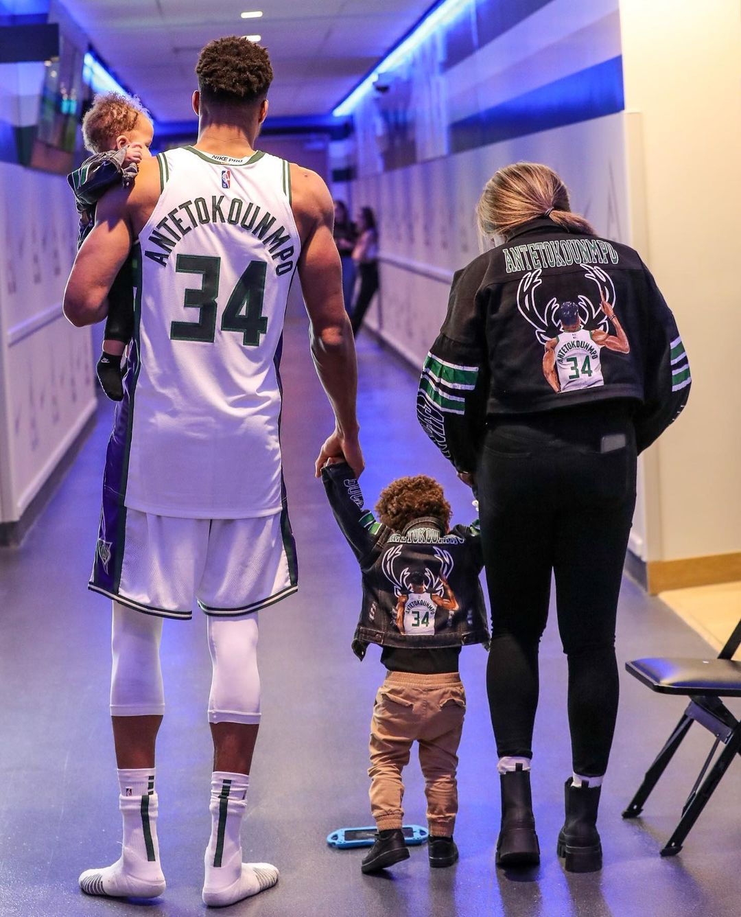 Giannis Antetokounmpo and family