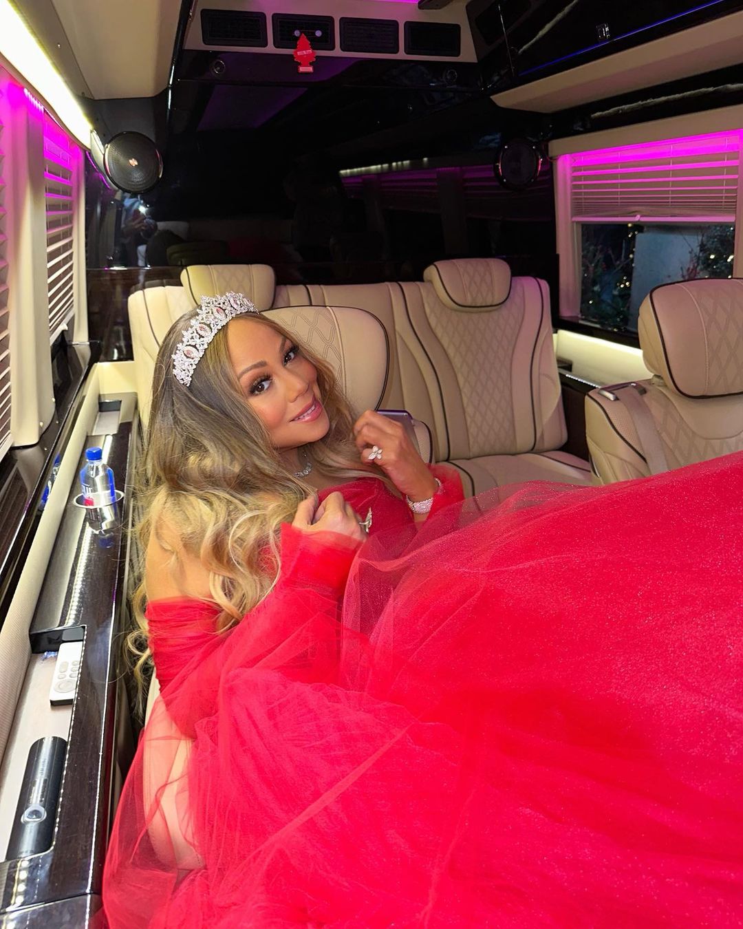 Mariah Carey after the parade
