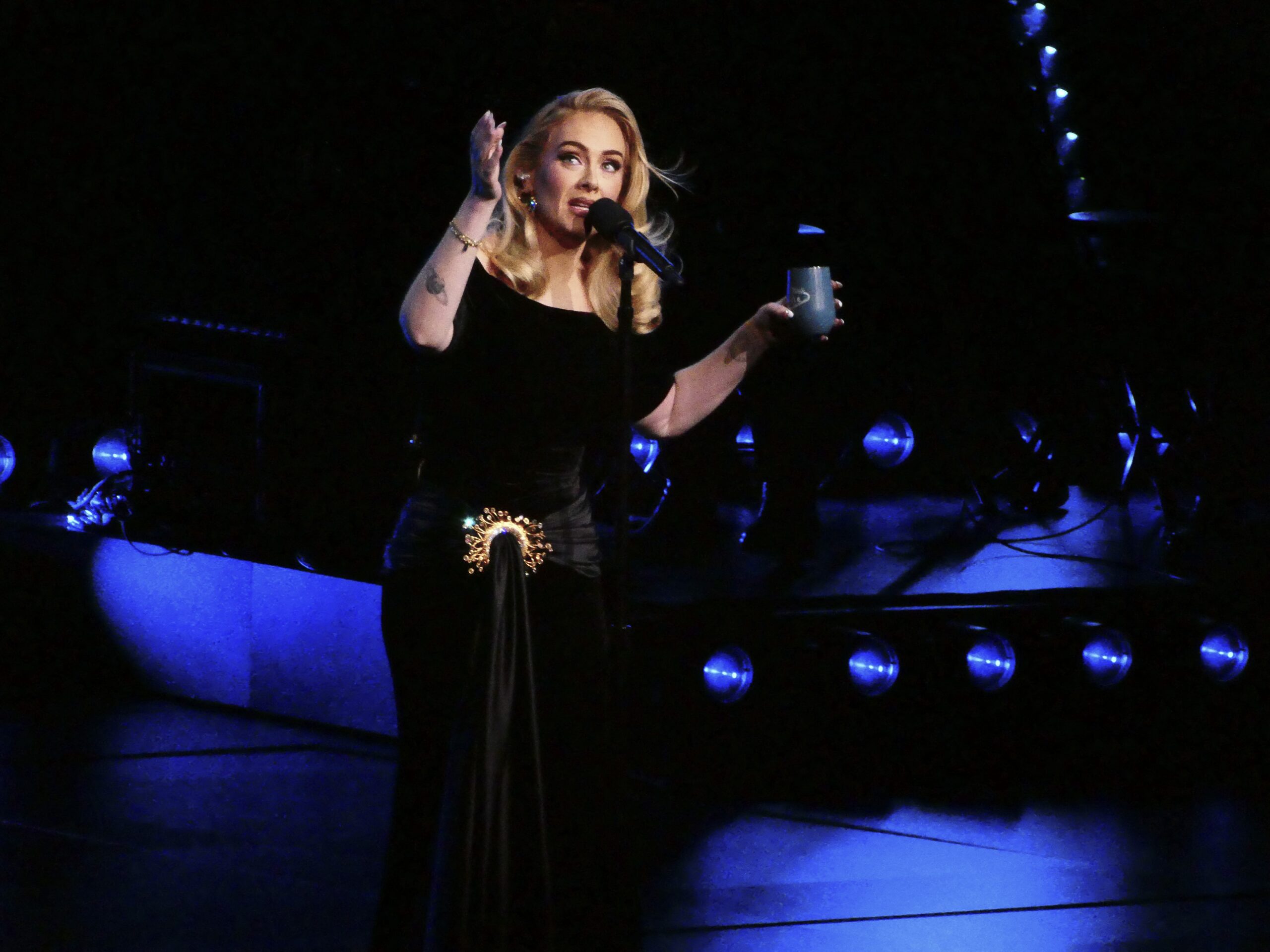 Adele at her rescheduled Las Vegas Show