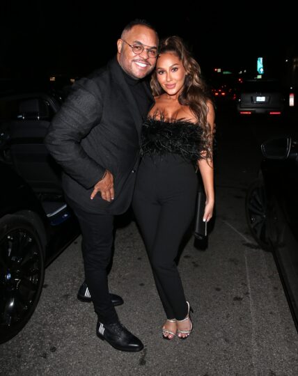 Adrienne Bailon and her husband Israel Houghton were seen leaving dinner at 'Mr Chow' Restaurant in Beverly Hills, CA