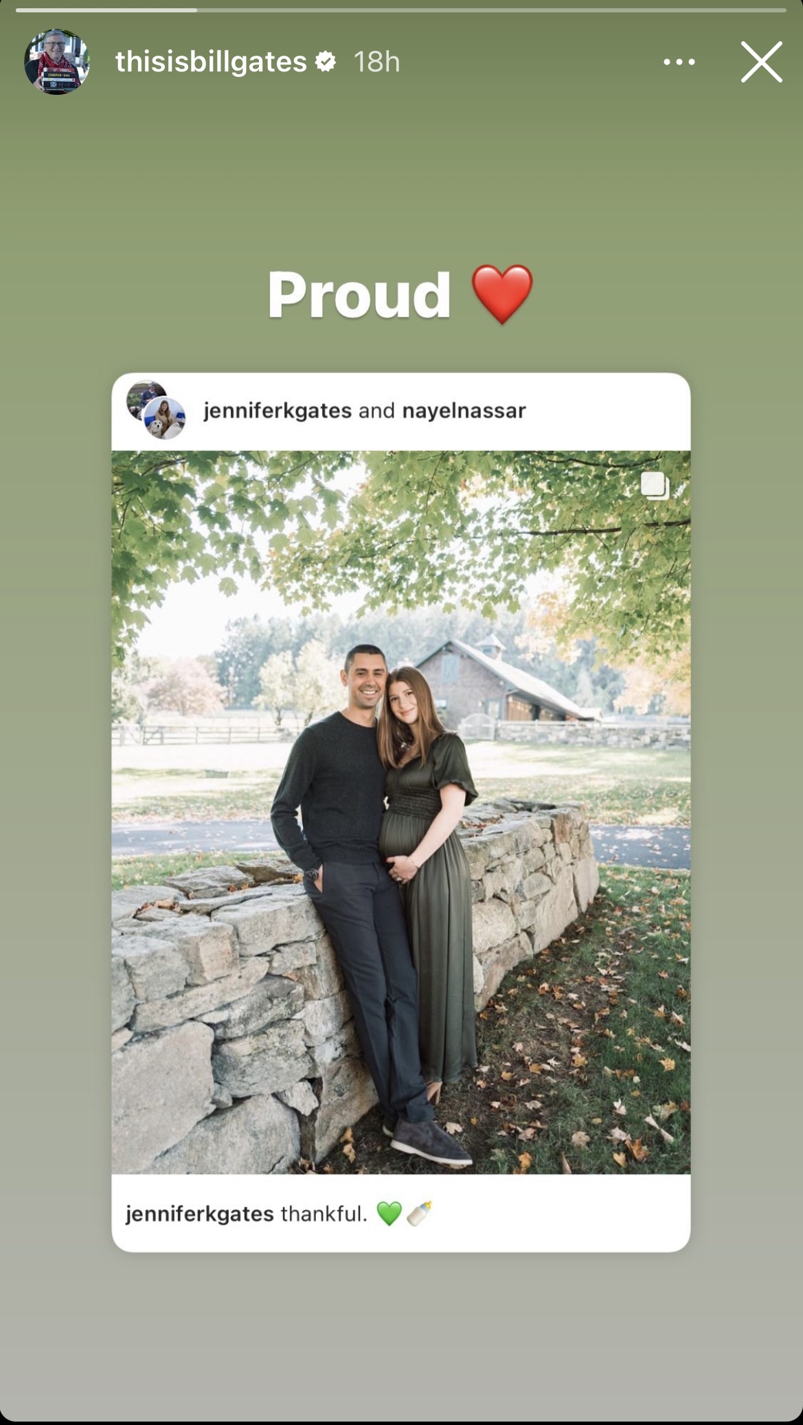 Bill Gates reacts to daughter Jennifer's pregnancy