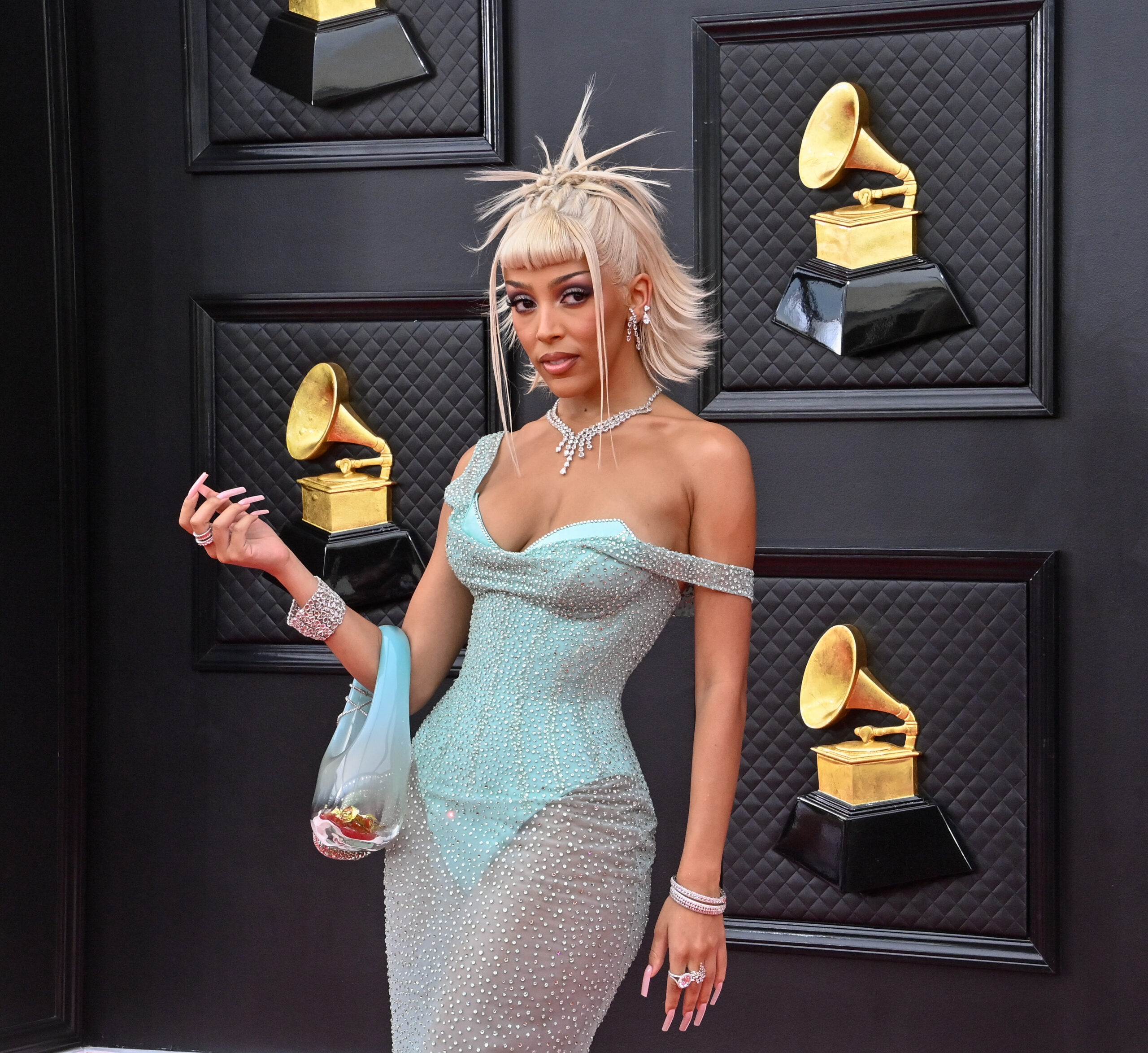 Doja Cat Arrives for the 64th Grammy Awards in Las Vegas