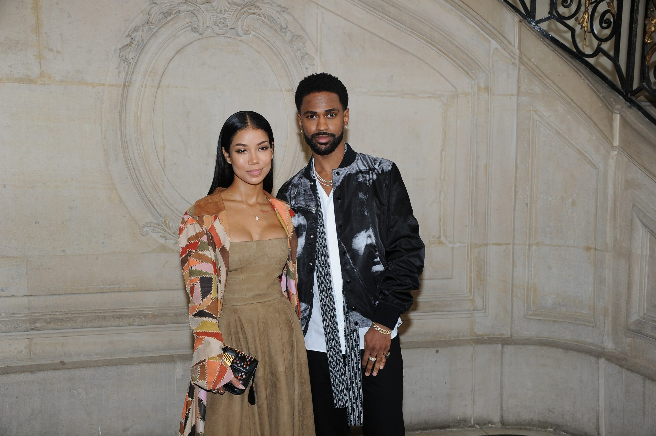 Jhené Aiko And Big Sean at Christian Dior Haute Couture Spring Summer 2018 show as part of Paris Fashion Week