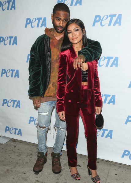 Jhene Aiko and Big Sean at PETA's 'Naked Ambition' exhibit launch in Los Angeles
