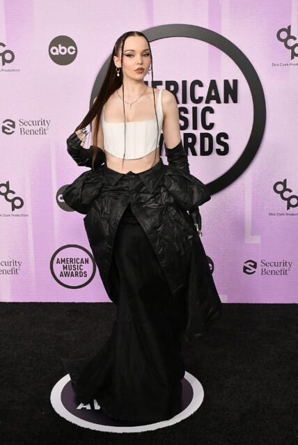 Bebe Rexha arriving at the 2022 American Music Awards held at the Microsoft Theatre on November 20, 2022 in Los Angeles, Ca. © Tammie Arroyo / AFF-USA.com. 20 Nov 2022 Pictured: Dove Cameron. Photo credit: Tammie Arroyo / AFF-USA.com / MEGA TheMegaAgency.com +1 888 505 6342 (Mega Agency TagID: MEGA919732_051.jpg) [Photo via Mega Agency]