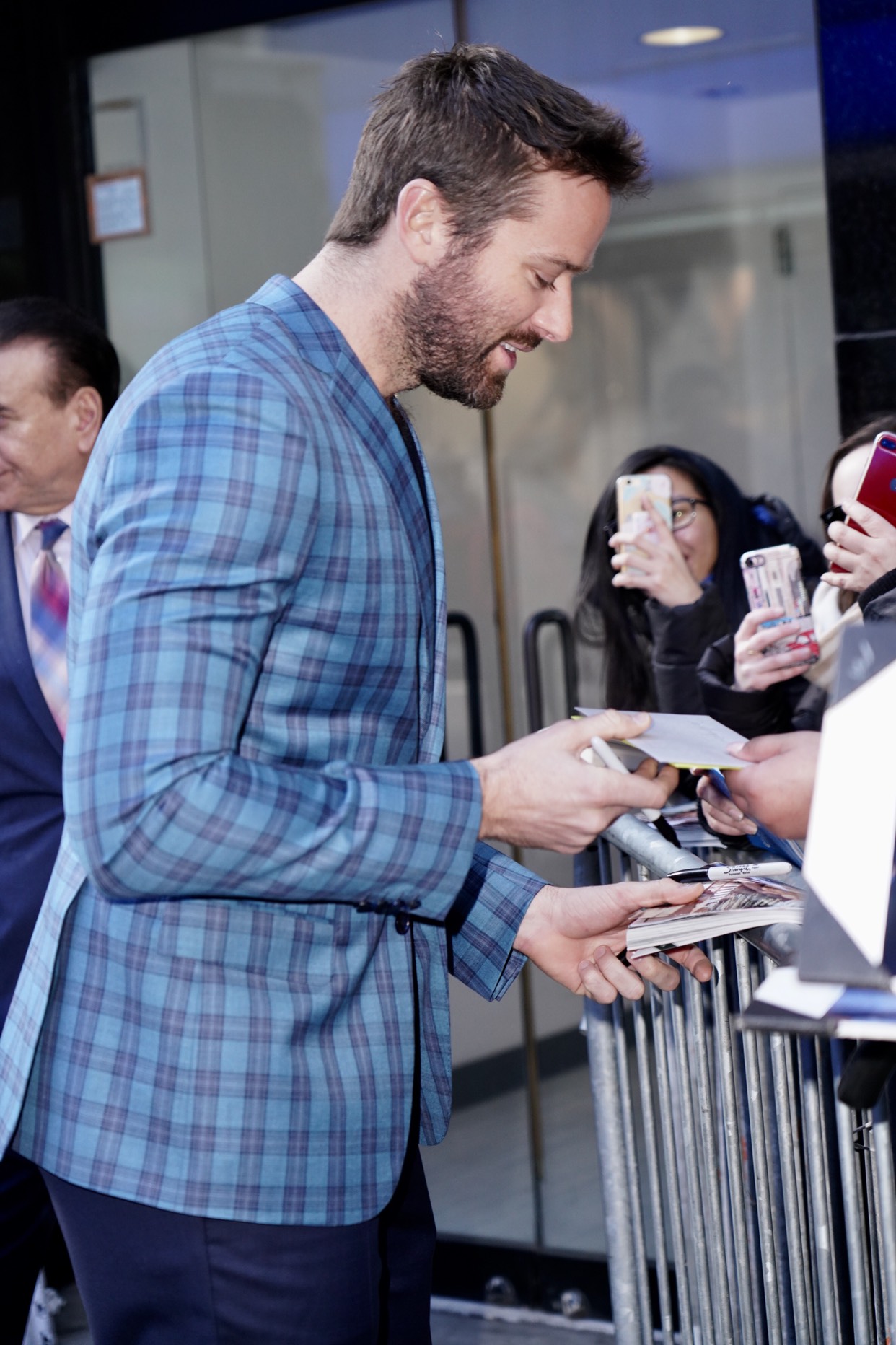 Armie Hammer outside Good Morning America