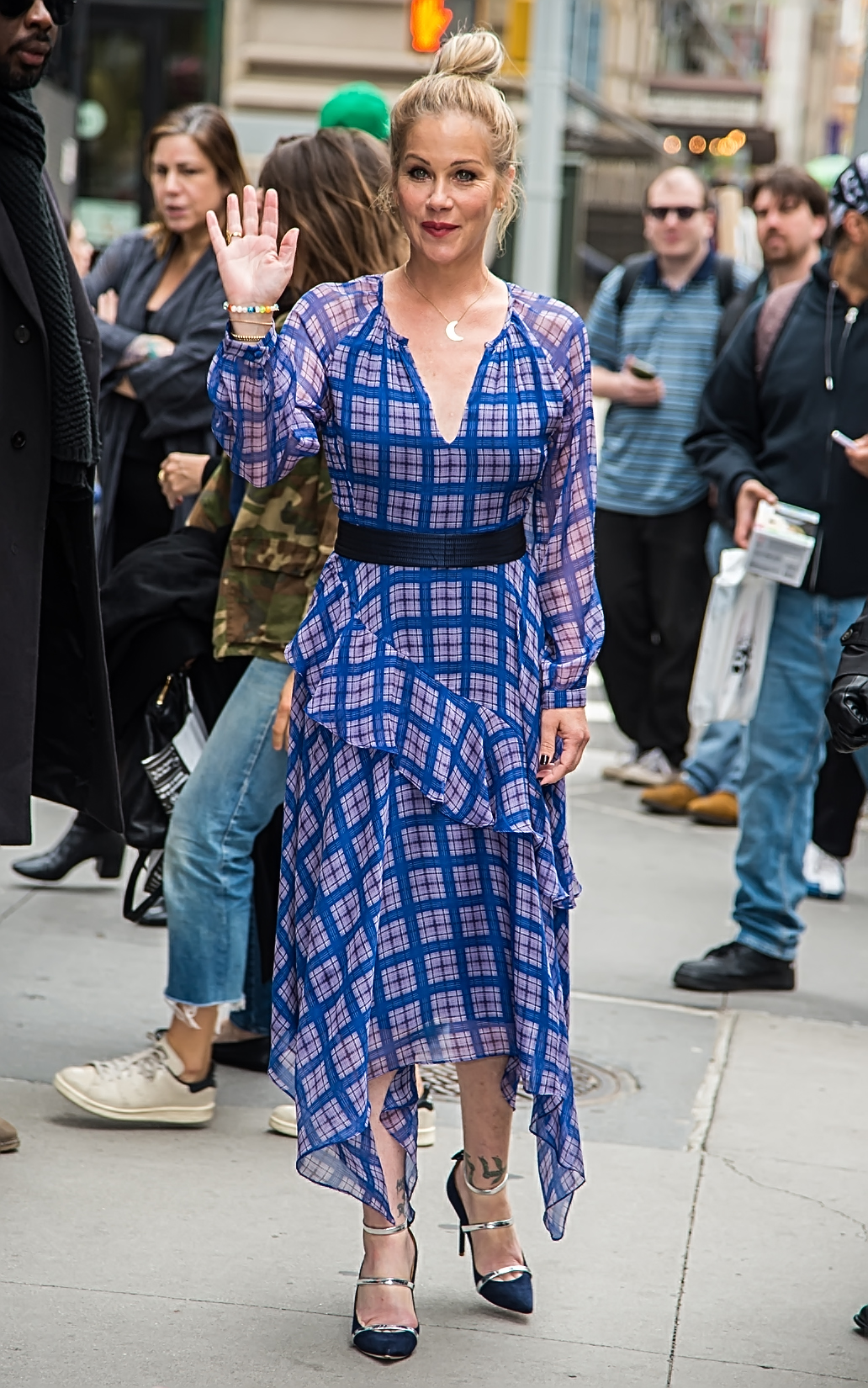 Christina Applegate is seen arriving to AOL Build Series at Build Studio in New York City
