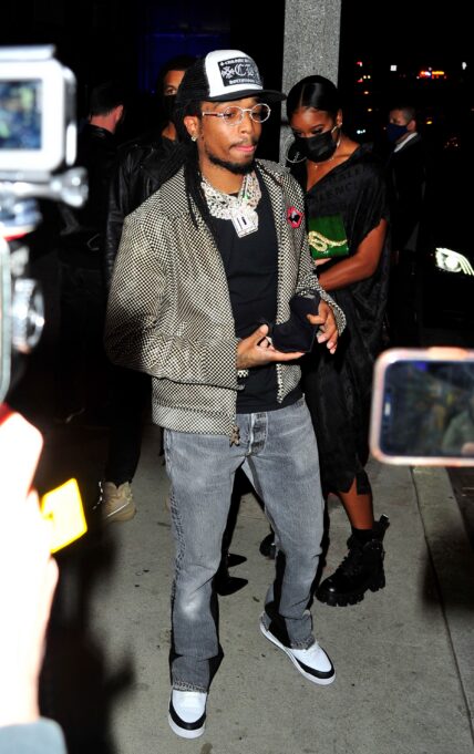 Saweetie and Quavo at BOA Steakhouse for Dinner