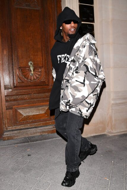 Cardi B is seen at the Balenciaga store