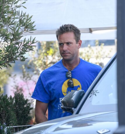 Armie Hammer steps out for breakfast with a friend