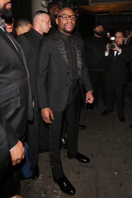 Professional boxer Floyd Mayweather is all smiles as he is spotted going to The Reserve to celebrate his 41st birthday