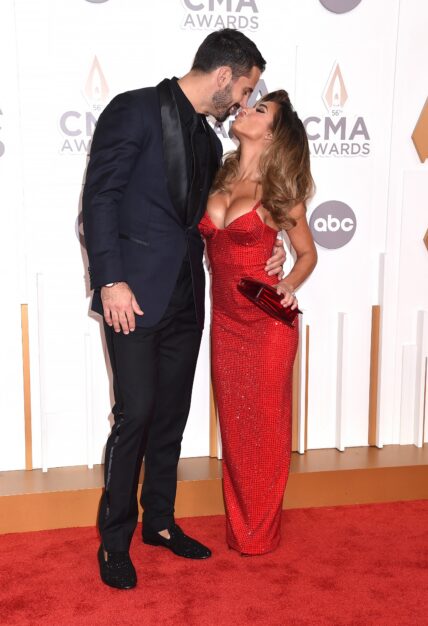Jessie James Decker and Eric Decker at 56th Annual CMA Awards - Arrivals