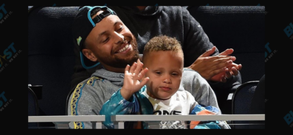Stephen Curry and son Canon