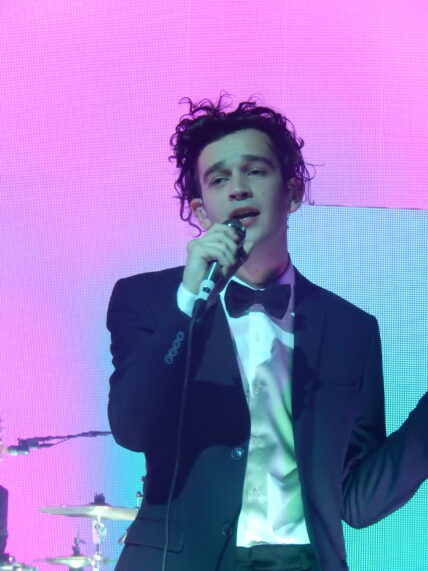 Matty Healy performing with his band The 1975