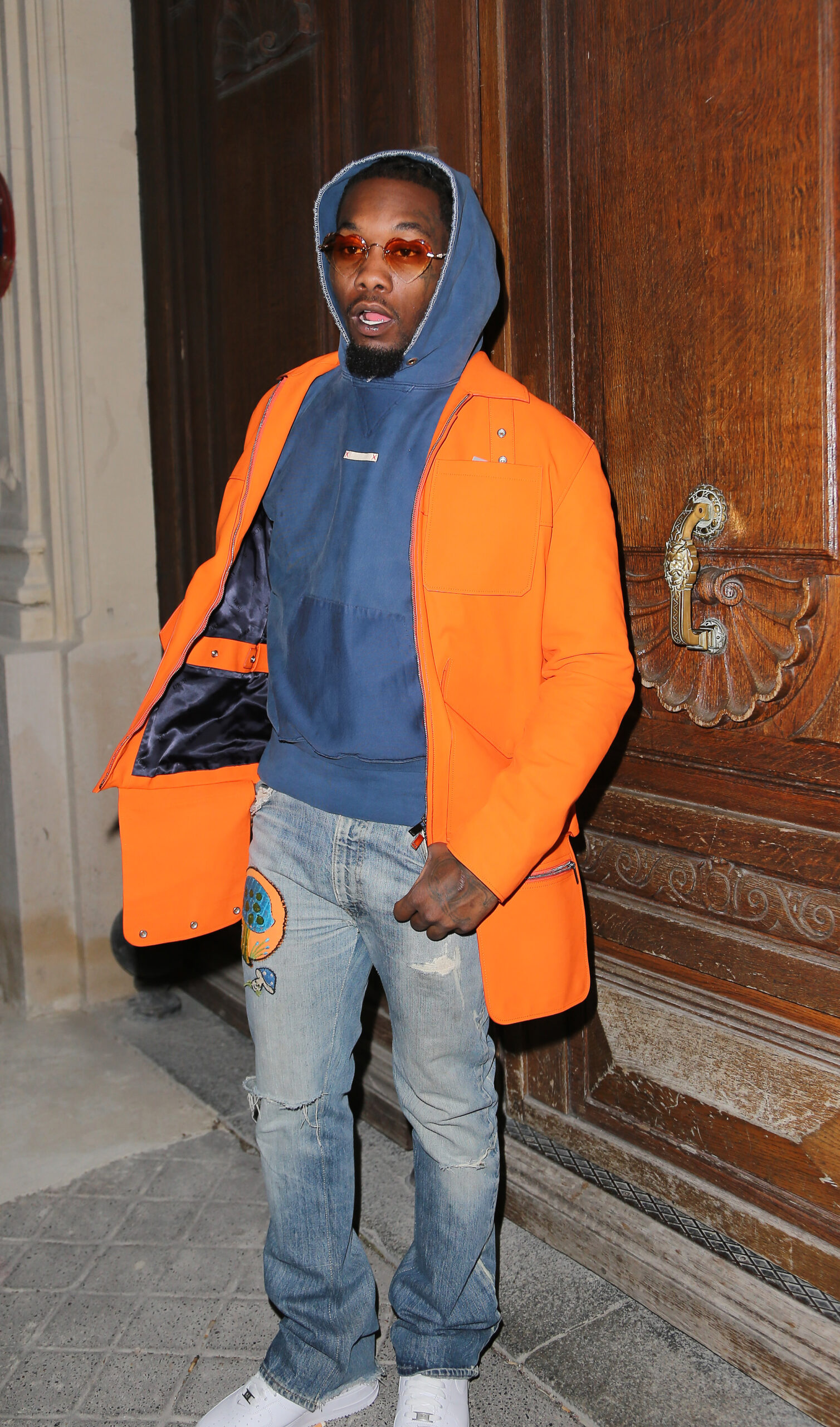 Cardi B is seen at the Balenciaga store for a fitting