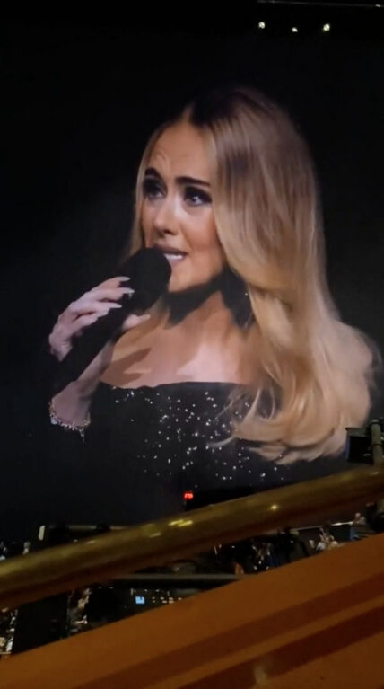 Adele gets emotional telling her Las Vegas audience about having therapy and being the happiest I ve ever ever ever ever been