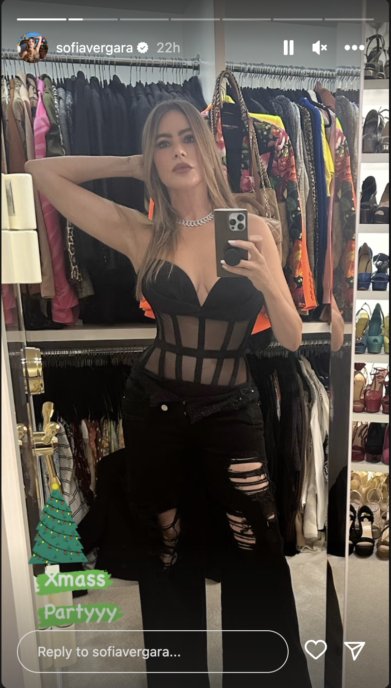 Sofia Vergara Stuns In A Black Bodice Then Cleans Her Hotel In A Bikini