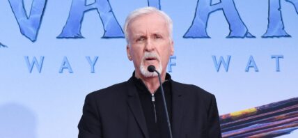 Avatar filmmaker James Cameron And Jon Landau Hand And Footprint In Cement Ceremony