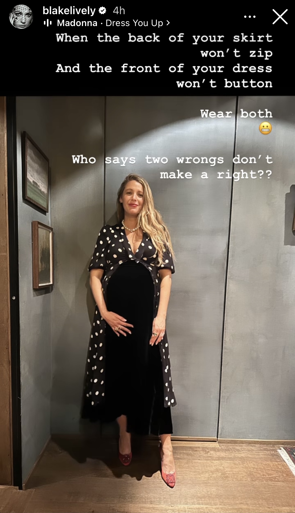 Blake Lively pregnancy wardrobe malfunction