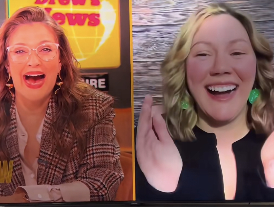 Emily Feret and Drew Barrymore