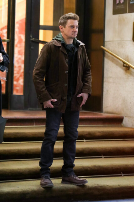 Jeremy Renner at film set of the 'Hawkeye'