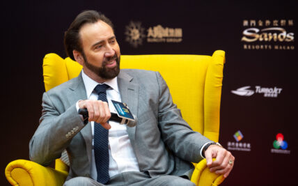 Nicholas Cage meets the press at the International Film Festival and Awards Macao 2018