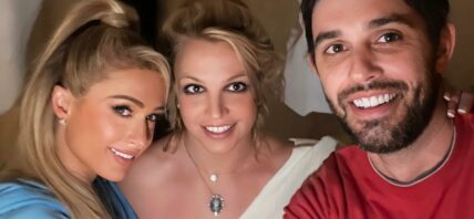 Paris Hilton, Britney Spears, and Cade Hudson at his 36th birthday party