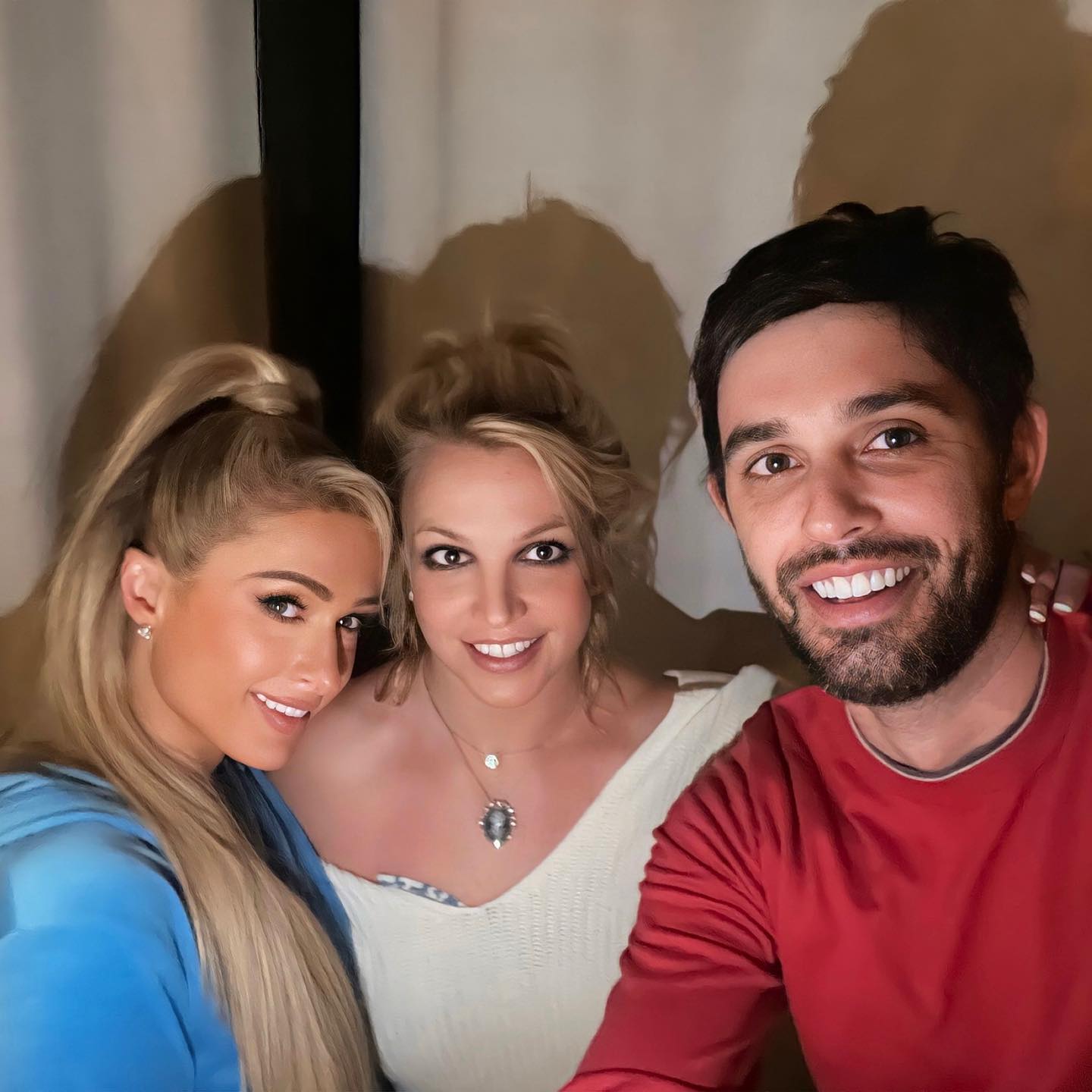 Paris Hilton, Britney Spears, and Cade Hudson at his 36th birthday party