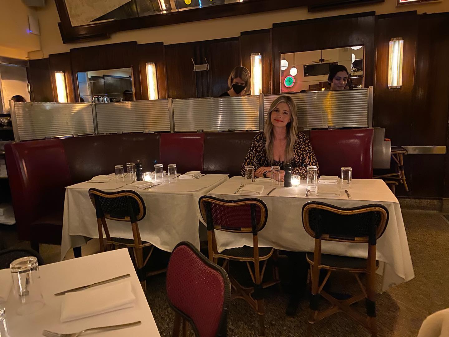 Paulina Porizkova ate dinner at the Odeon in the same booth 39 years ago