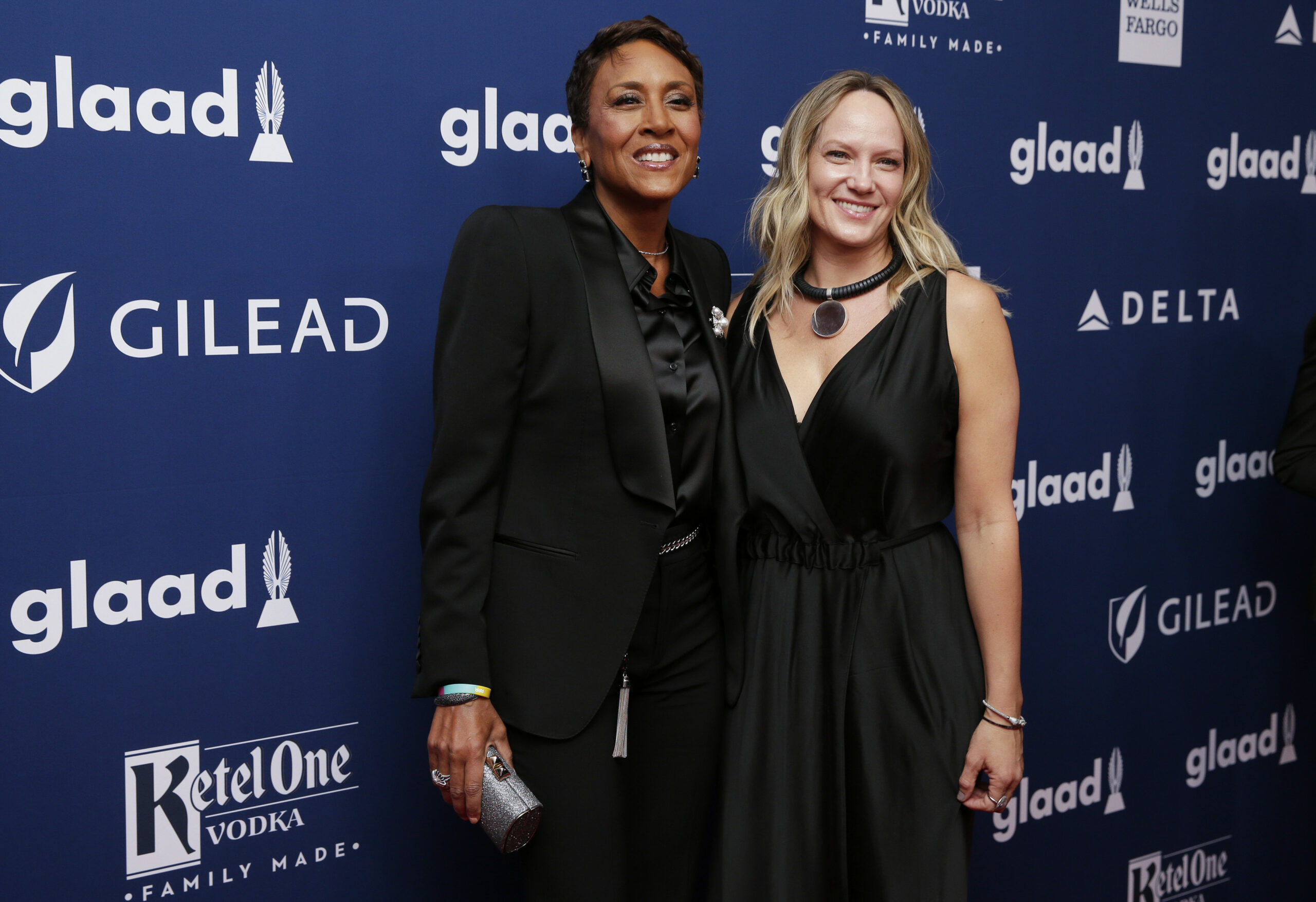 Robin Roberts and Amber Laign at the 29th Annual GLAAD Media Awards