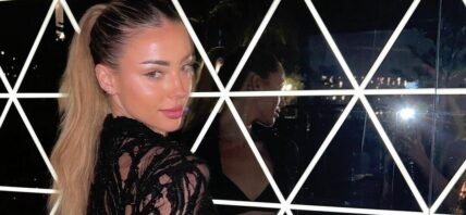 Charly Jordan Rocks A See-Through Suit In Dubai